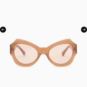 NIB ULLA JOHNSON Opal Sunglasses in Camel